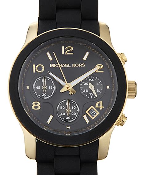 michael kors black silicone watch.